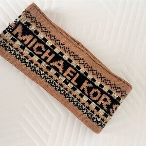 Michael Kors Tan and Black Knit Headband